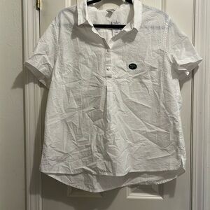 L.L. Bean NWT seersucker popover shirt XL